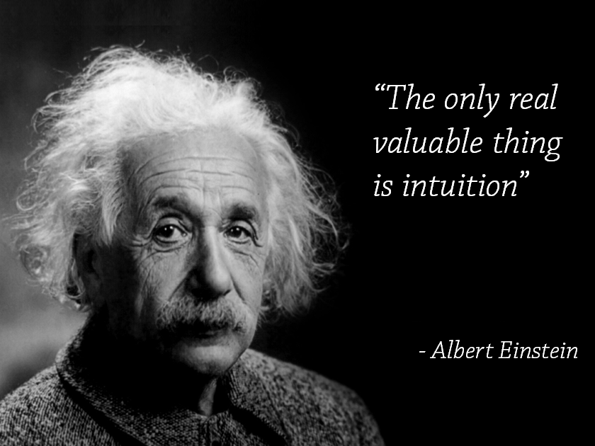 Albert Einstein's quote with his photo