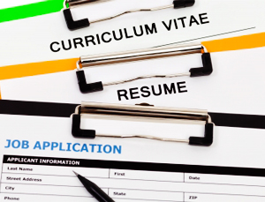 curriculum vitae, resume, and job application form