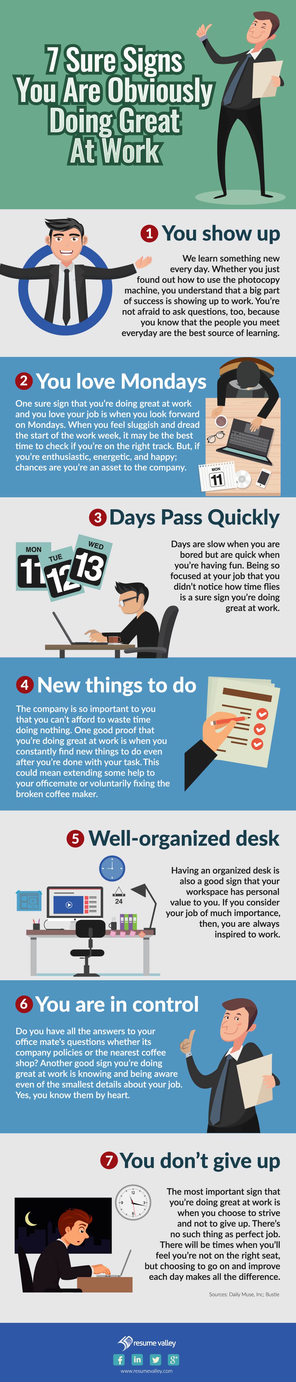 doing great at work: infographic