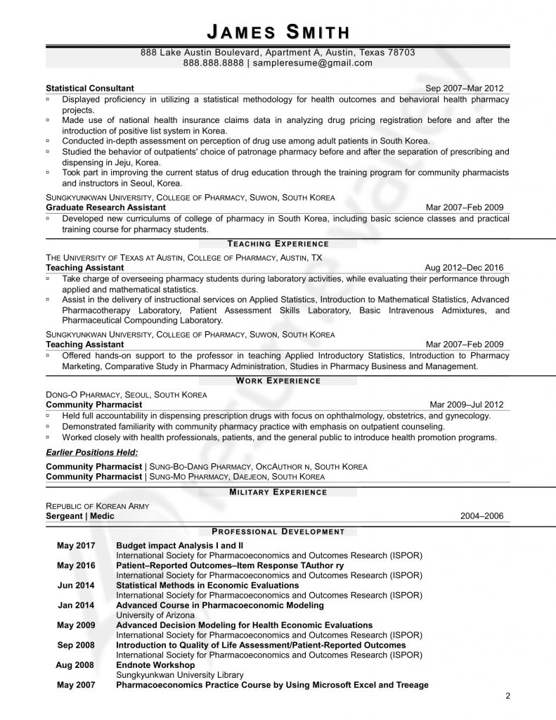 CV for Research Scientist 2