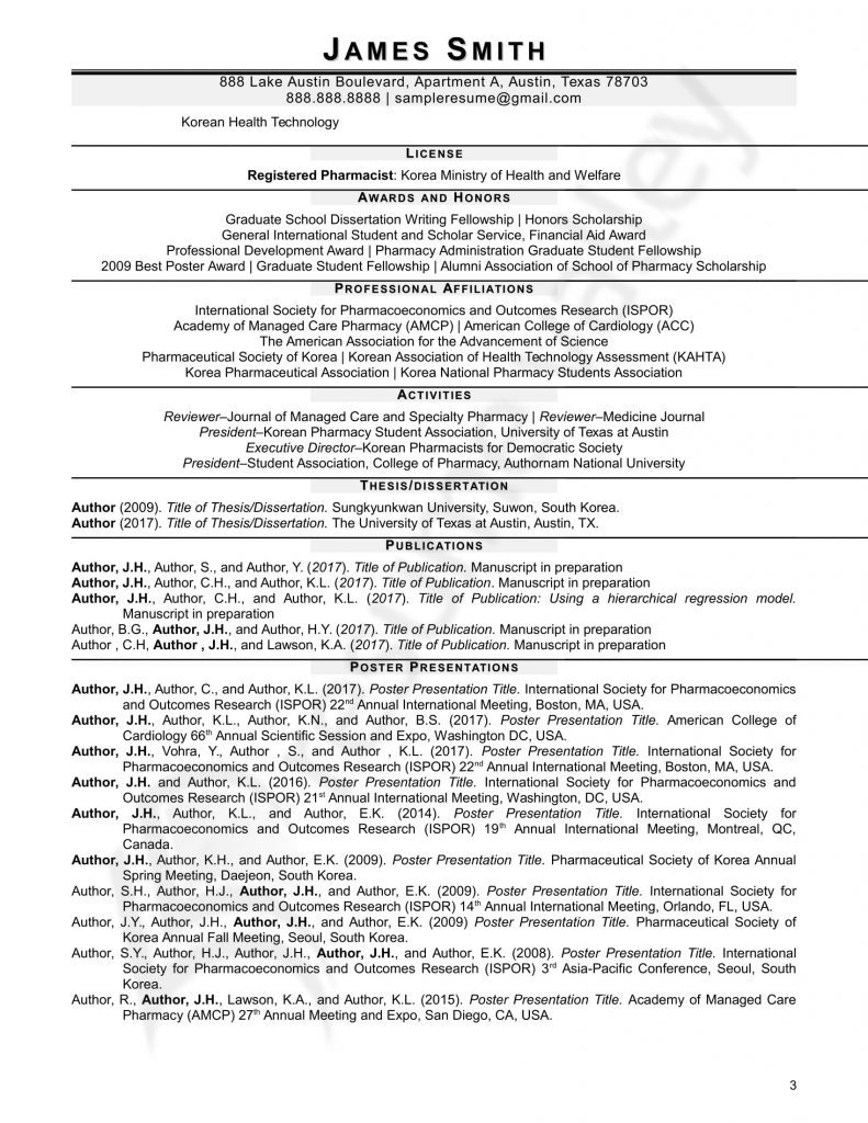 Vita auctoris example Vita auctoris example image