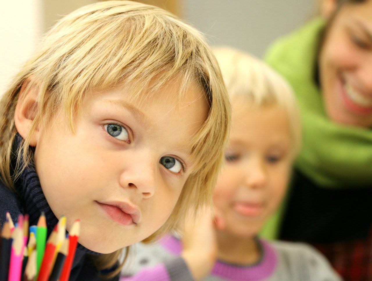 kids on an on-site child care facility