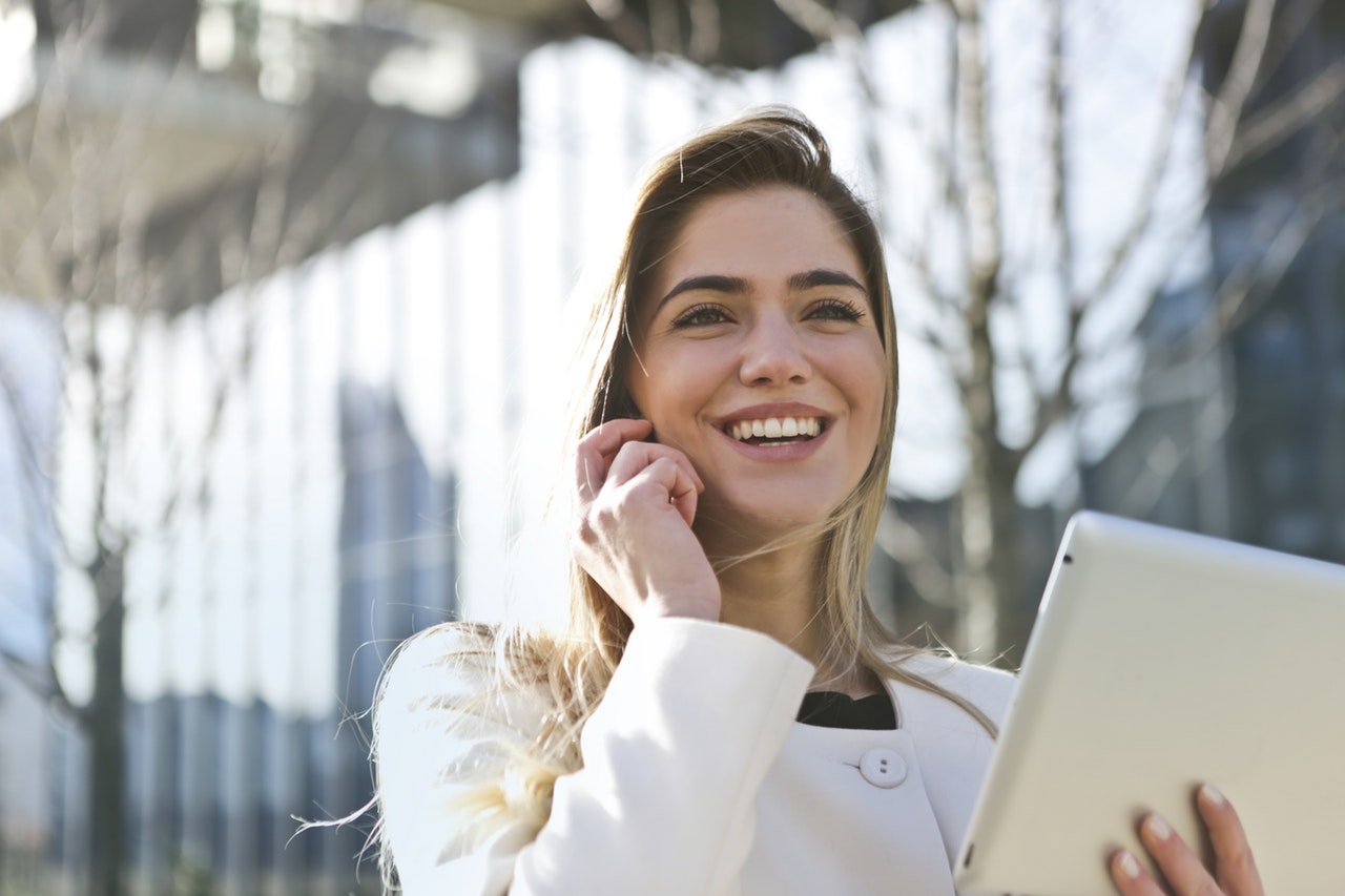 job seeking success - happy girl