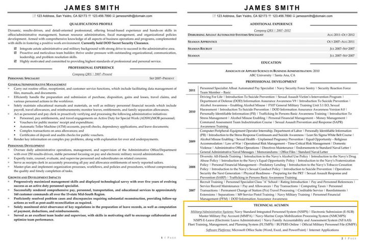 Resume Sections like Areas of Expertise can be put at the latter part of resume