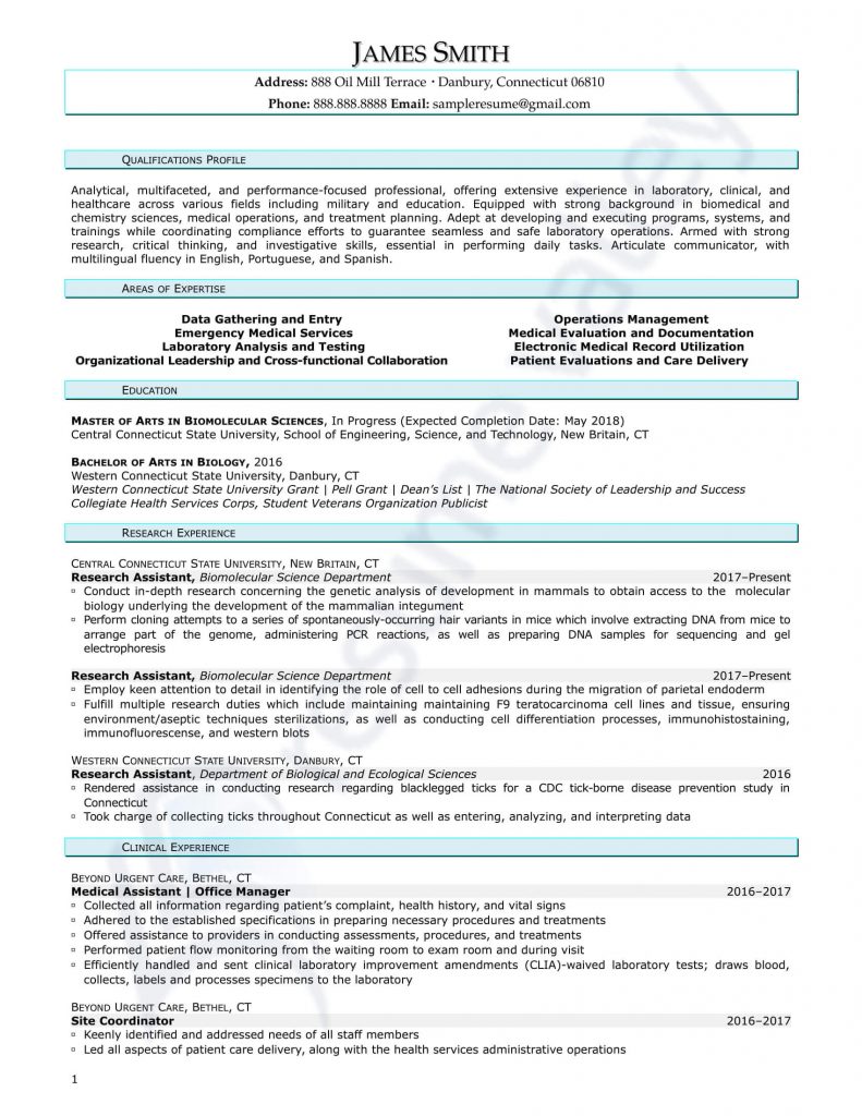 Curriculum Vitae - Biomolecular Scientist