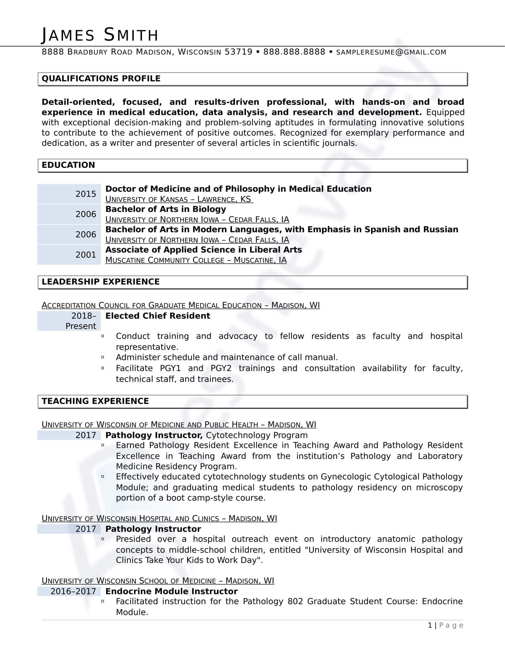 resume template for 10 years experience   17